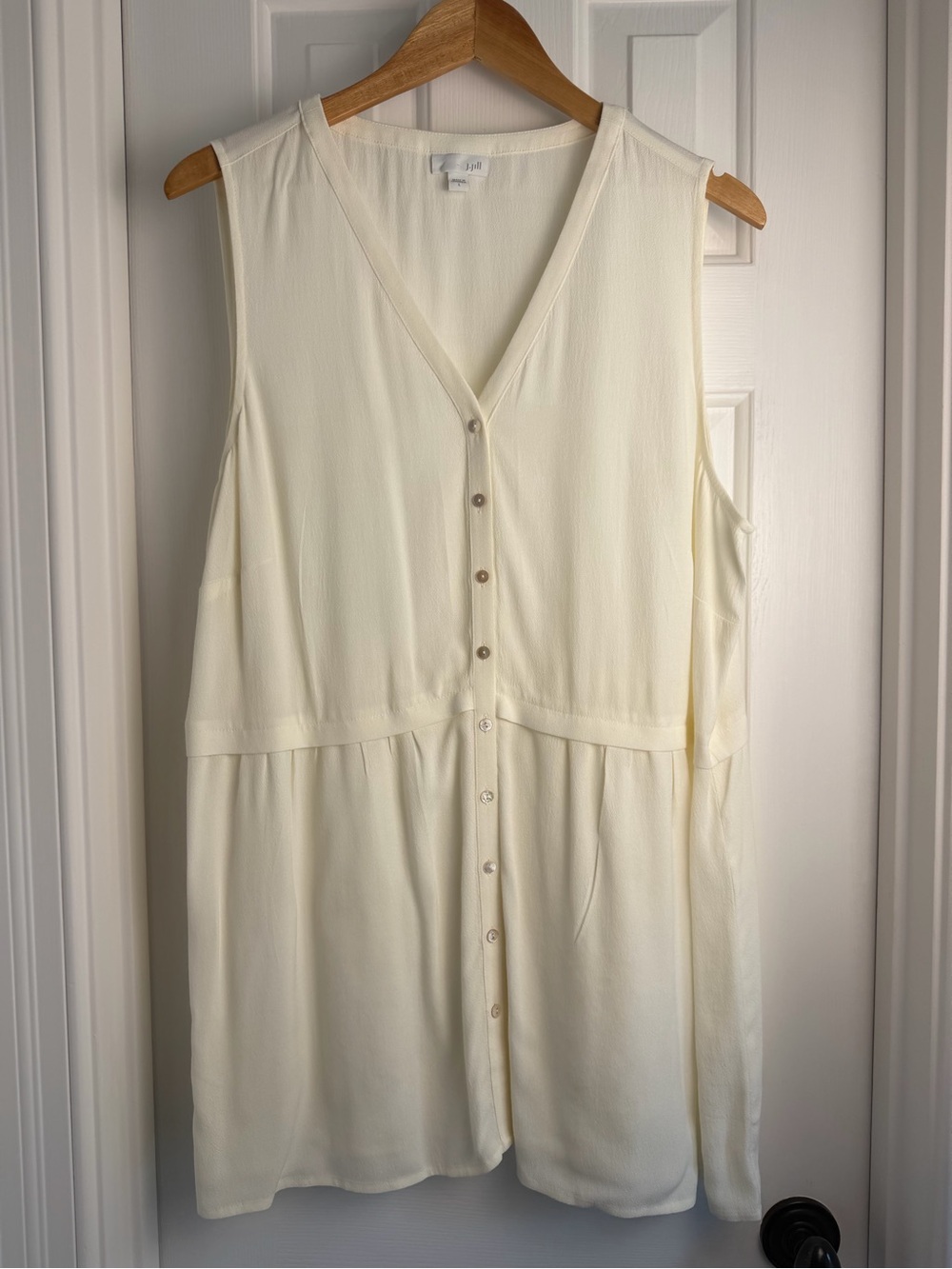 J. Jill Womens Sleeveless Button-front Tunic Top EUC